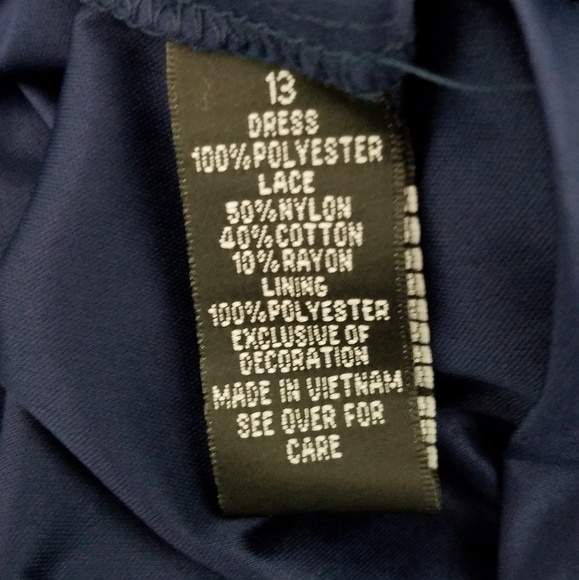 NWT BCX Navy Blue Dress w/Straps size 13 - Picture 3 of 7